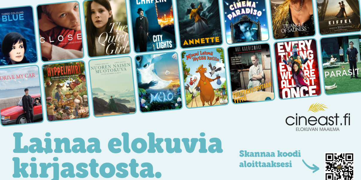 Lainaa elokuvia kirjastosta: cineast.fi