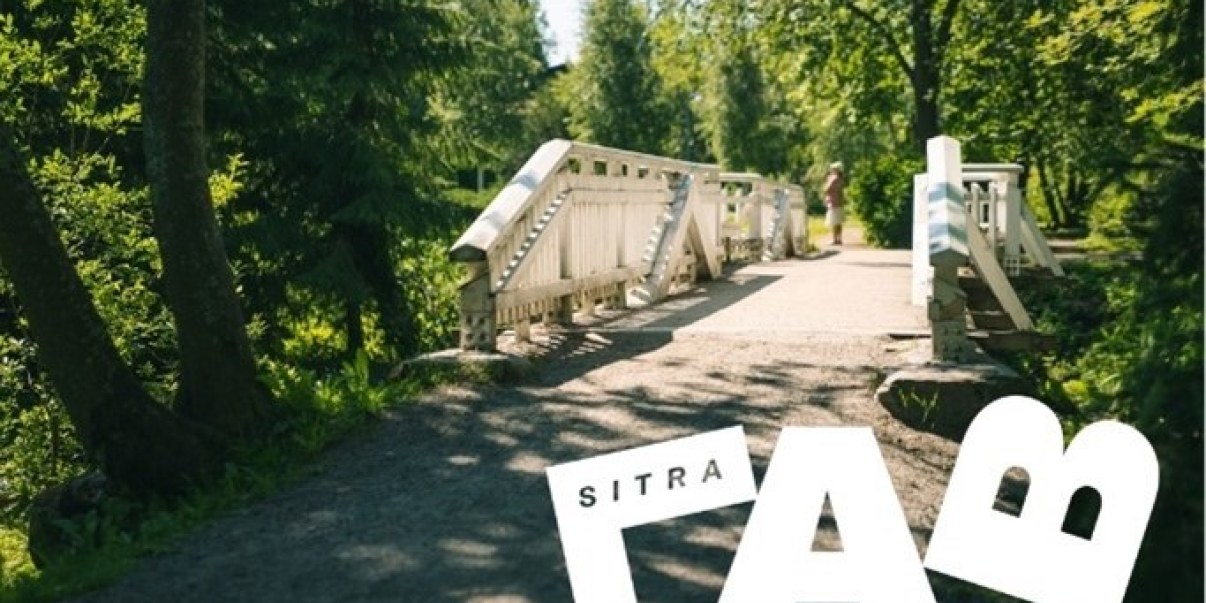 Sitra Labin logo Oulun maiseman päällä 