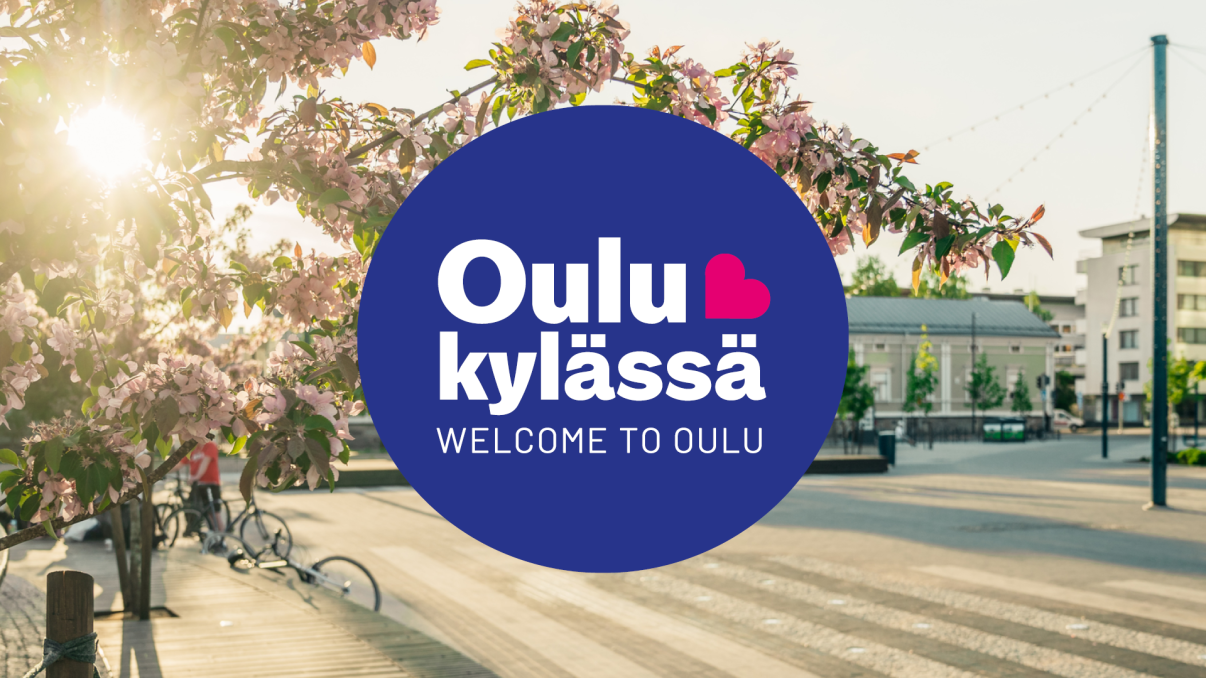 A picture of Mannerheim Park, on top of the picture there's Welcome to Oulu festival's logo