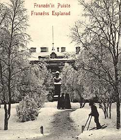 Valokuva: Franzenin puisto 1900-luvun alussa.