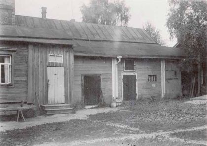 Valokuva: Vaaran kaupunginosan taloja vuonna 1940.