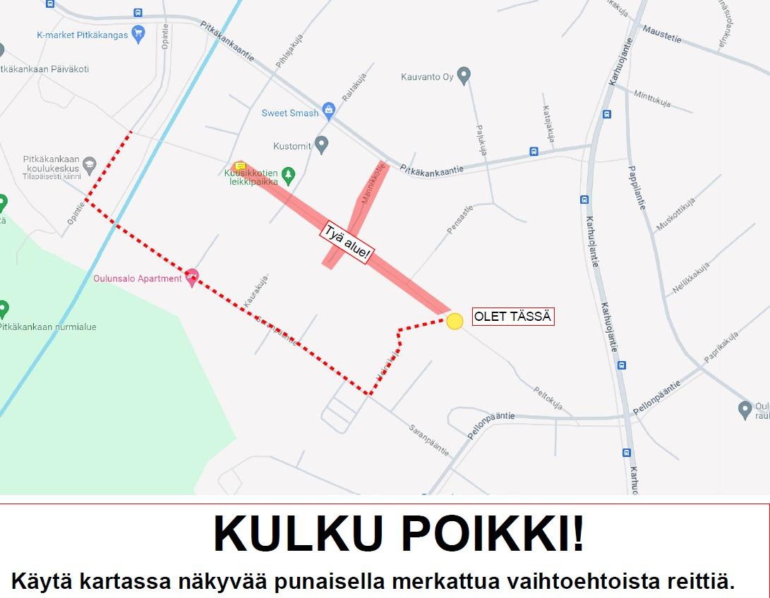 Kulkuohje katusaneerauksen ajalta