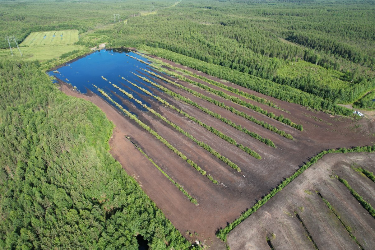 Ilmakuva Turvesuosta jälkihoitovaiheessa