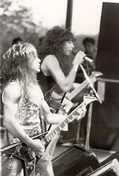 Valokuva: Anthrax esiintyy Kuusrockissa vuonna 1987.