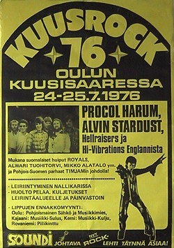 Kuva: Vuoden 1976 Kuusrockin mainosjuliste.