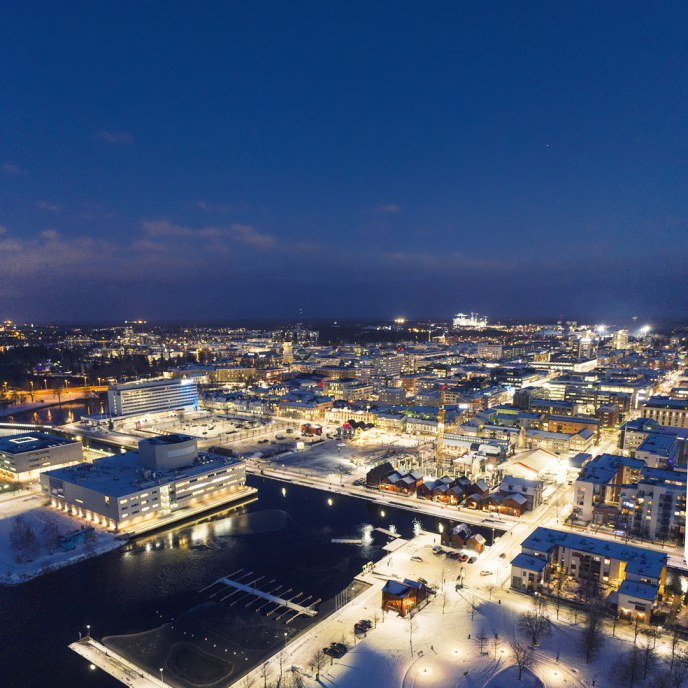 An aerial view of Oulu