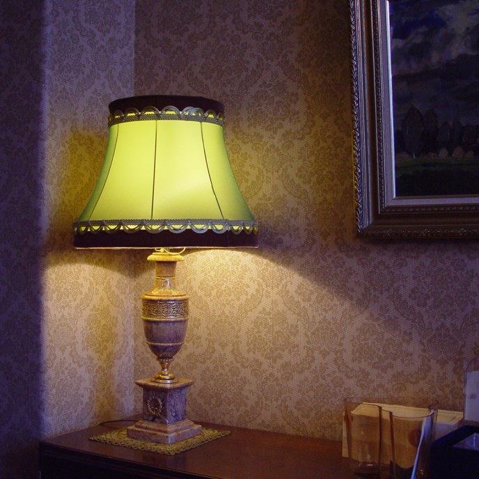 A table lamp at City Hall